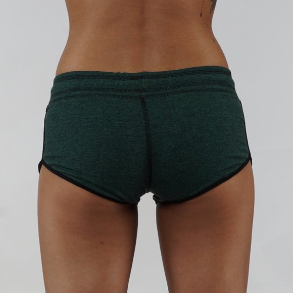 Athletic Shorts Elastic Waist Running GRN - Picture 3 of 4